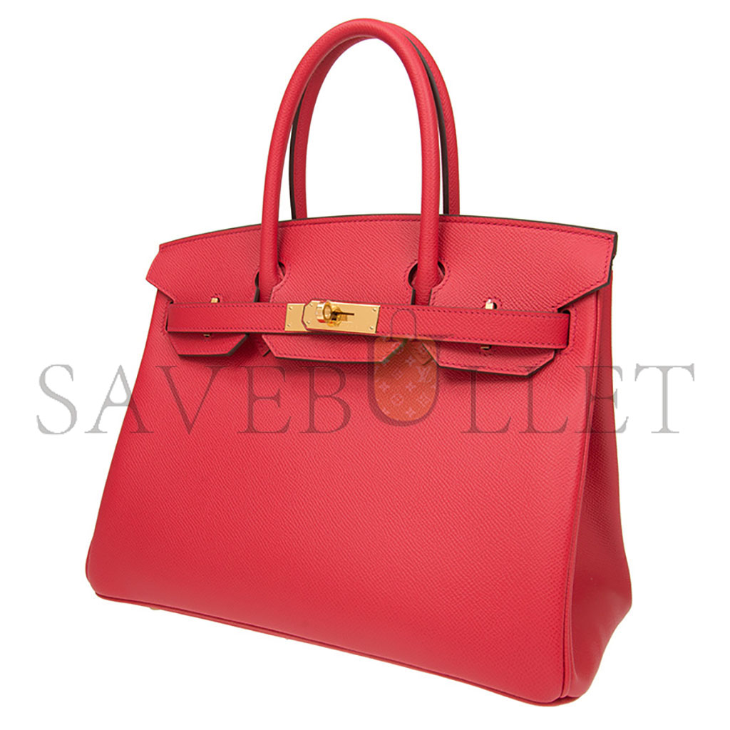 HERMES MASTER BIRKIN 30 EPSOM LEATHER EXTREME PINK GOLD BUCKLE HANDBAG H028369CC16 (30*23*15cm)